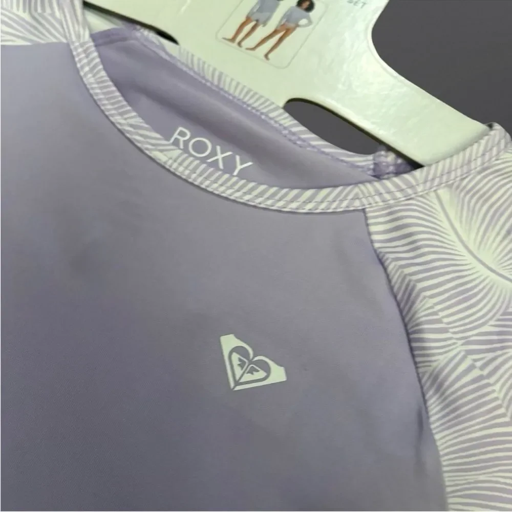 New! Roxy Youth 3-piece Swim Set Light Purple Girls Sz XL 18/20 UPF 50